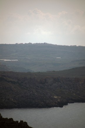 It's possible to see all the way to Baħrija from Marfa Ridge