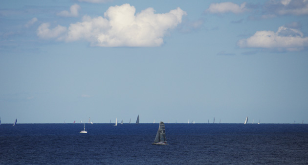 A lot of sailboats on their way to Sicily