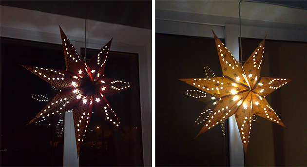 Stars are shining in our windows now